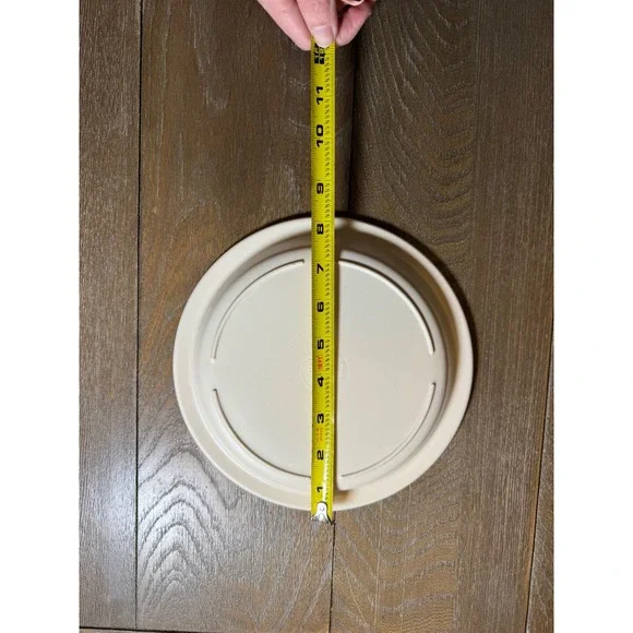 Vintage Disney Winnie the Pooh Melamine Plate Classic Yellow Striped 8" - Picture 3 of 3